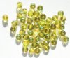 50 4x5mm Faceted Olivine AB Donut Beads